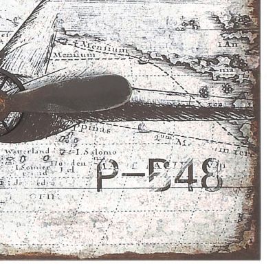 Image showing  Silver Metal Industrial Wall Decor, 46 in. x 18 in.