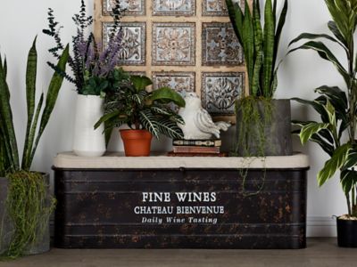 Harper & Willow Industrial Metal Storage Bench