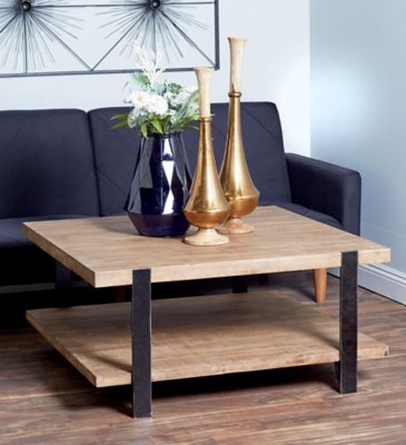 Harper & Willow Wood Industrial Coffee Table
