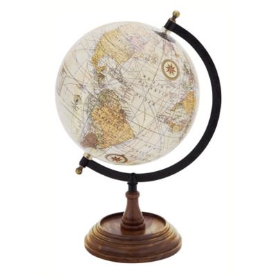Image showing  Mango Wood Traditional Globe, 14 in. x 9 in. x 9 in., Brown