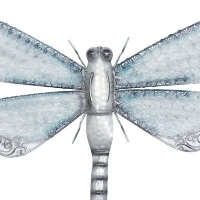 Image showing  Turquoise Metal Eclectic Dragonfly Outdoor Wall Decor, 25 in. x 16 in.