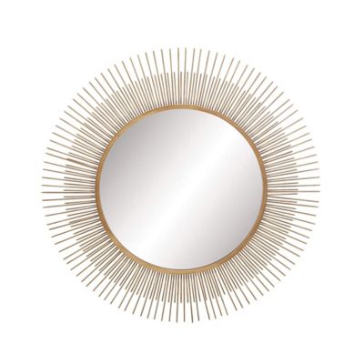 Image showing  Gold Metal Starburst Wall Mirror, 36 in. x 2 in. x 36 in.
