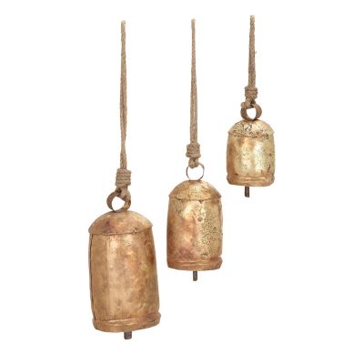 Image showing  Metal Rustic Wind Chime Set, Gold, 22 in., 18 in., 12 in., 3-Pack