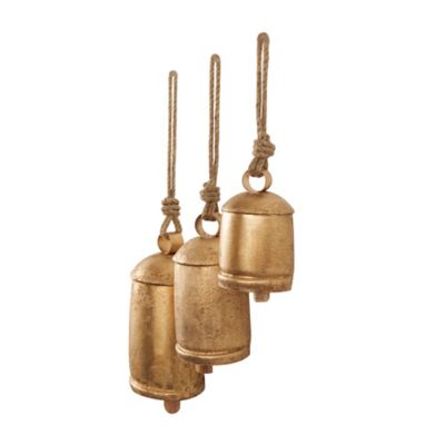 Image showing  Metal Rustic Wind Chime Set, Gold, 22 in., 18 in., 12 in., 3-Pack