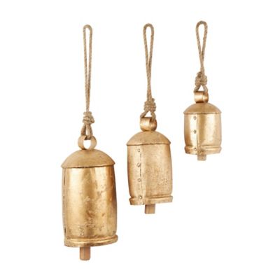 Image showing  Metal Rustic Wind Chime Set, Gold, 22 in., 18 in., 12 in., 3-Pack