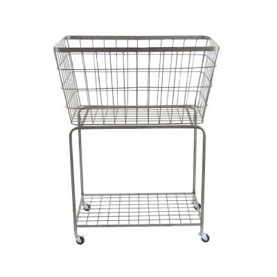 Image showing  Grey Industrial Metal Storage Cart, 36 in. x 28 in.
