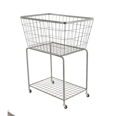 Image showing  Grey Industrial Metal Storage Cart, 36 in. x 28 in.