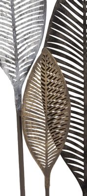 Image showing  Black Metal Farmhouse Floral Wall Decor, 59 in. x 37 in.