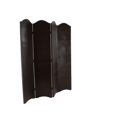 Image showing  Wood Traditional Room Divider Screen, 71 in. x 64 in., Dark Brown