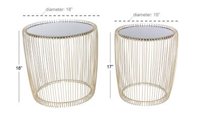 Image showing  Metal Contemporary Accent Tables, 2-Pack