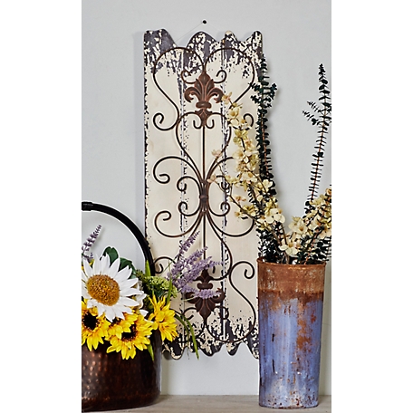 Harper & Willow White Wood Rustic Wall Decor, 32 in. x 11 in., 2 pc.