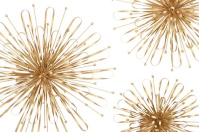 Image showing  Gold Metal Contemporary Wall Decor, 3 pc.