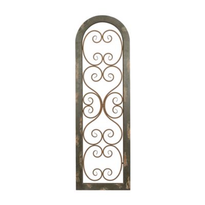 Image showing  Brown Rustic Ornamental Metal Wall Decor, 48 in. x 15 in.
