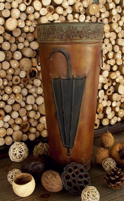 Harper & Willow 2 pc. Brown Metal Rustic Vase Set, 21 in. and 16 in.