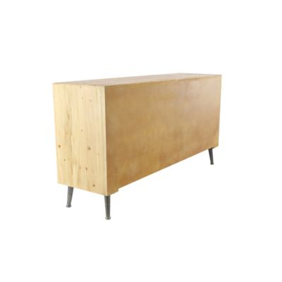 Image showing  6-Drawer Modern Rectangular Wooden Buffet Cabinet with 2 Doors