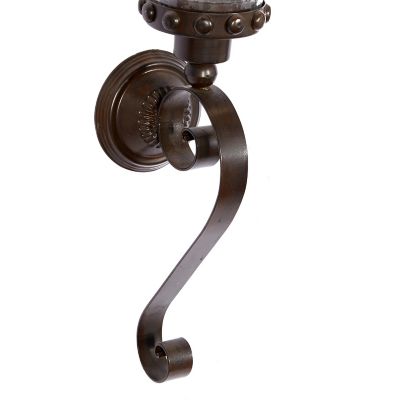 Image showing  20 in. Iron Traditional Candle Wall Sconce, Brown