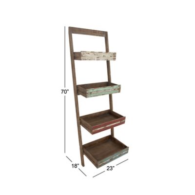 Image showing  5-Shelf Wood Farmhouse Shelving Unit