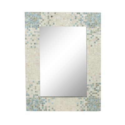 Image showing  Grey Coastal Mother of Pearl Wall Mirror, 36 in. x 48 in., 84416