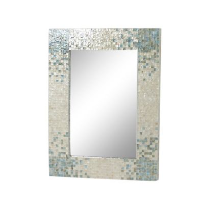 Image showing  Grey Coastal Mother of Pearl Wall Mirror, 36 in. x 48 in., 84416
