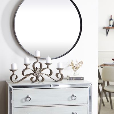 Harper & Willow 23 in. Metal Candelabra, Gray