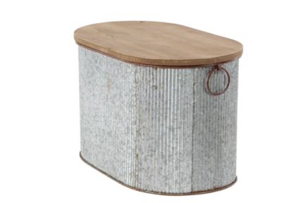 Image showing  Metal Farmhouse Storage Benches, 3-Pack