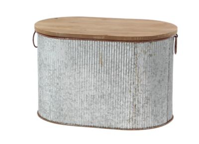 Image showing  Metal Farmhouse Storage Benches, 3-Pack