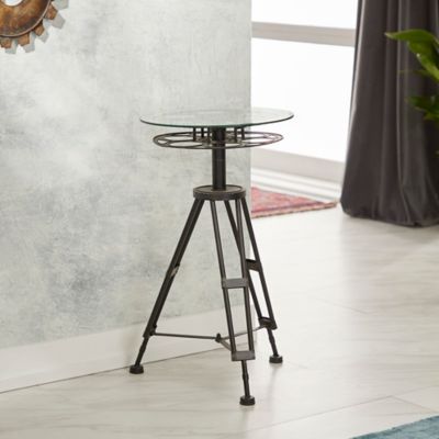 Harper & Willow Glass and Metal Eclectic Accent Table