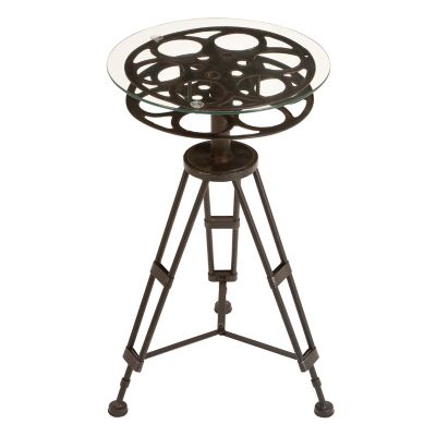 Image showing  Glass and Metal Eclectic Accent Table
