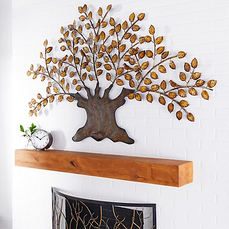 Harper & Willow Brown Iron Traditional Wall Tree, 41 in. x 75 in. x 3 in.