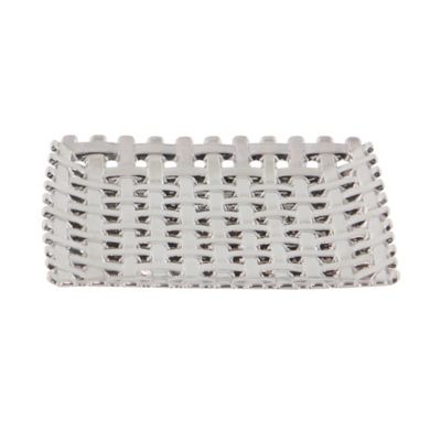 Image showing 4 th Harper & Willow Ceramic Glam Fruit Sculpture Set, 12 in. x 8 in., Silver, 4 pc.