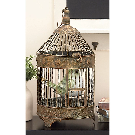 Vintage solid brass bird cage - farm & garden - by owner - sale