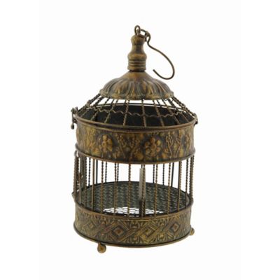 Image showing  Vintage Bronze Metallic Tapered Bird Cages, 24 in., 16 in., 2-Pack