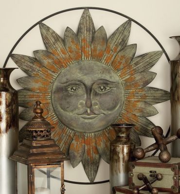Harper & Willow Brown Metal Rustic Outdoor Wall Decor, 30 in. x 30 in.