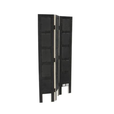 Image showing  Wood Farmhouse Room Divider Screen, 51 in. x 1 in. x 27 in., White