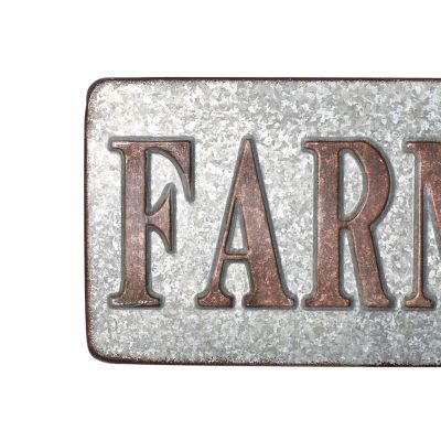 Image showing  Grey Metal Farmhouse Sign Wall Decor, 36 in. x 7 in.