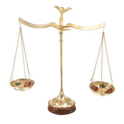Image showing  Brass Traditional Scale, 12 in. x 12 in. x 4 in., Gold