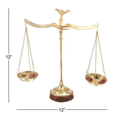 Image showing  Brass Traditional Scale, 12 in. x 12 in. x 4 in., Gold