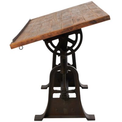 Image showing  Industrial Teak Wood Console Table, 62 in. x 30 in. x 31.88 in.