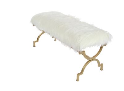 Image showing  Fur and Metal Contemporary Bench