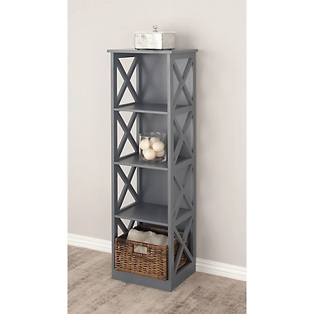 Harper & Willow 5-Tier Wood Traditional Shelving Unit