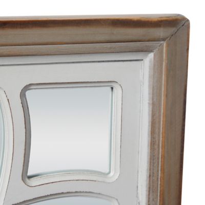 Image showing  White Vintage Wood Wall Mirror, 30 in. x 30 in., 44449