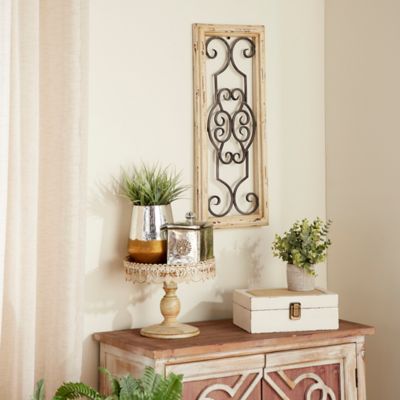 Harper & Willow Black Farmhouse Ornamental Metal Wall Decor, 25 in. x 10 in.