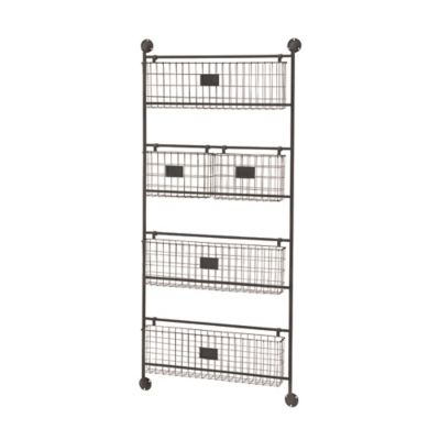 Image showing  Metal Industrial Magazine Rack Holder, 61 in. x 27 in. x 5 in., Black