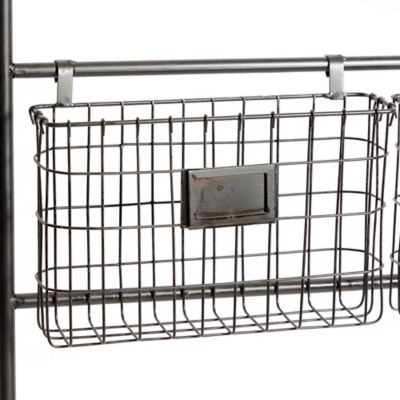 Image showing  Metal Industrial Magazine Rack Holder, 61 in. x 27 in. x 5 in., Black
