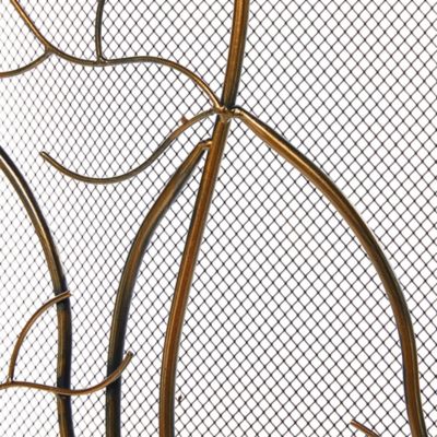 Image showing  Brass Metal Eclectic Fireplace Screen, 33 in. x 39 in. x 7 in.