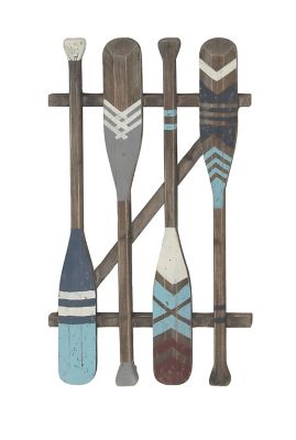 Image showing  Brown Coastal Wood Wall Decor, 36 in. x 21 in.
