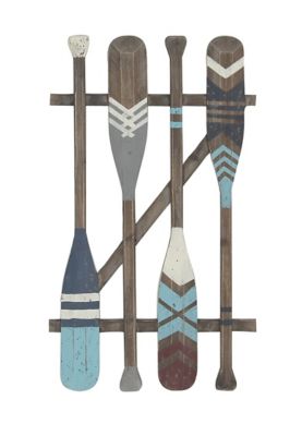 Image showing  Brown Coastal Wood Wall Decor, 36 in. x 21 in.