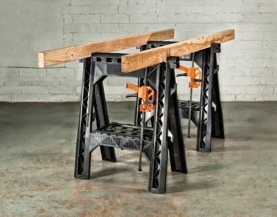 Image showing  27 in. x 32 in. 1,000 lb. Capacity Clamping Sawhorses, 2-Pack
