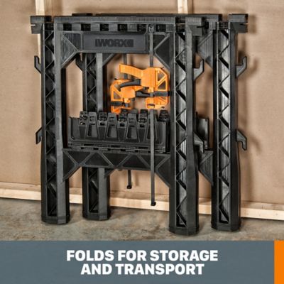 Image showing 6 th WORX 27 in. x 32 in. 1,000 lb. Capacity Clamping Sawhorses, 2-Pack