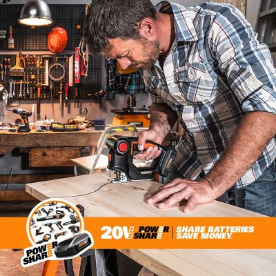 Image showing 8 th WORX 20V Cordless Axis Reciprocating and Jig Saw
